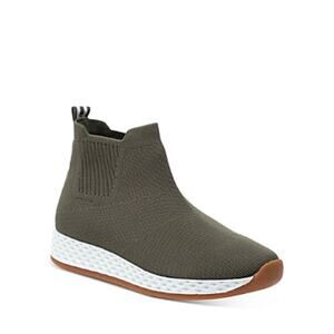 Women's Urban Sport Teddy Slip On Lifestyle Knit Running Shoes - Khaki Green - 8